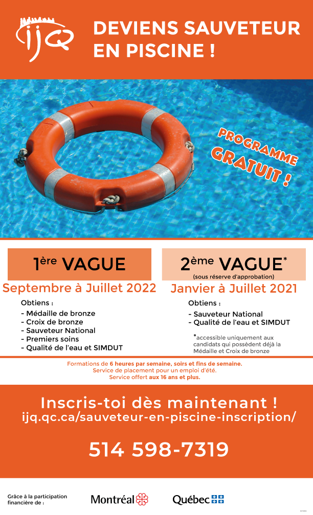 Le Recrutement Pour Le Projet Sauveteur En Piscine Est Termine Inscriptions Sur Liste D Attente Integration Jeunesse Quebec Services D Aide A L Emploi Et De Formations